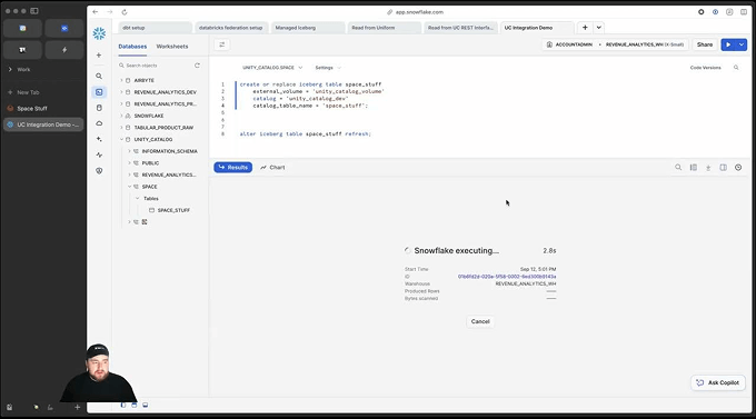 Reading Unity Catalog Tables in Snowflake